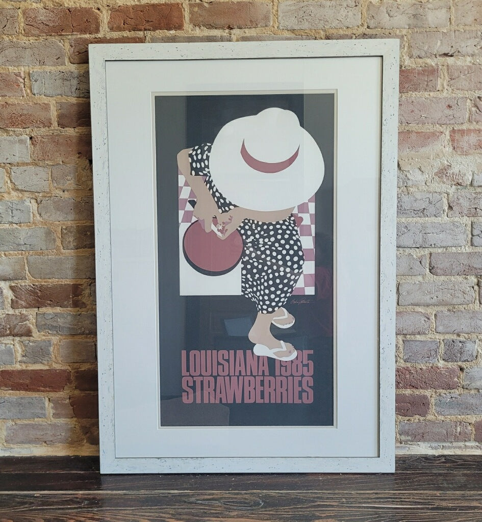 1985 Louisiana Strawberries Poster