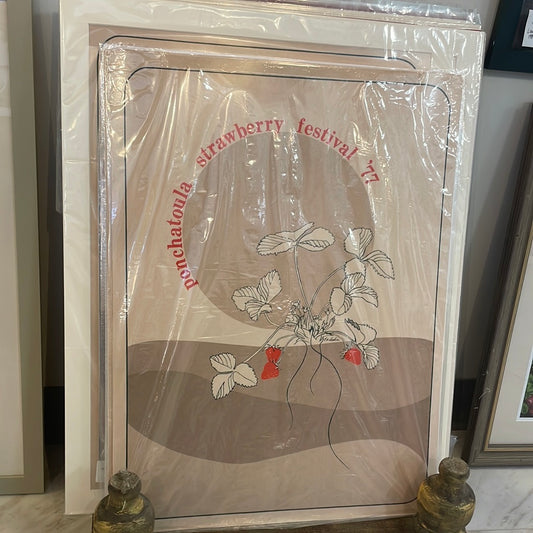 1977 Strawberry Festival Poster, unmatted