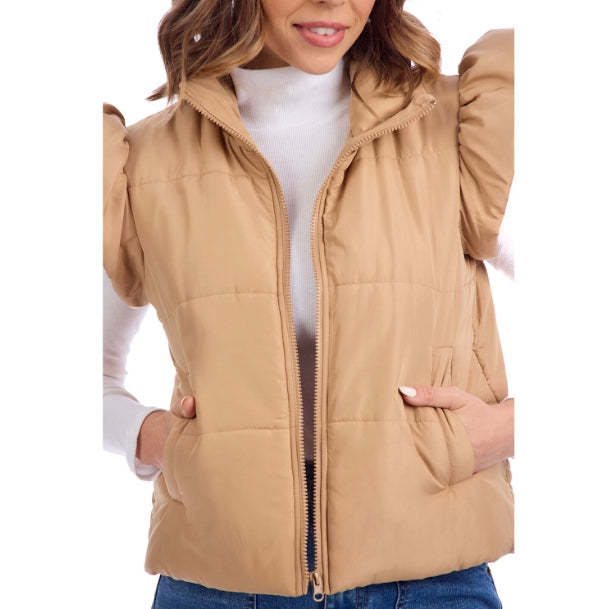 Lile Ruffle Quilted Vest