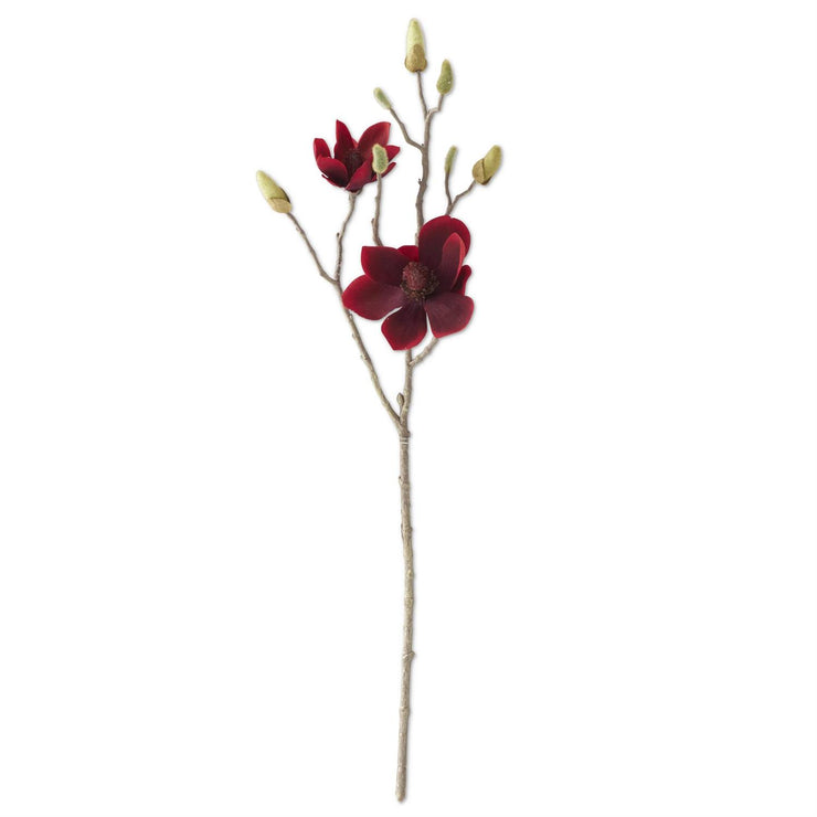 27 in Red Velvet Magnolia 2 Blossom Stem