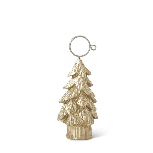 4.25 in Gold Resin Christmas Tree Place Card holders