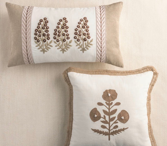 Square Ribbon Trim Pillow