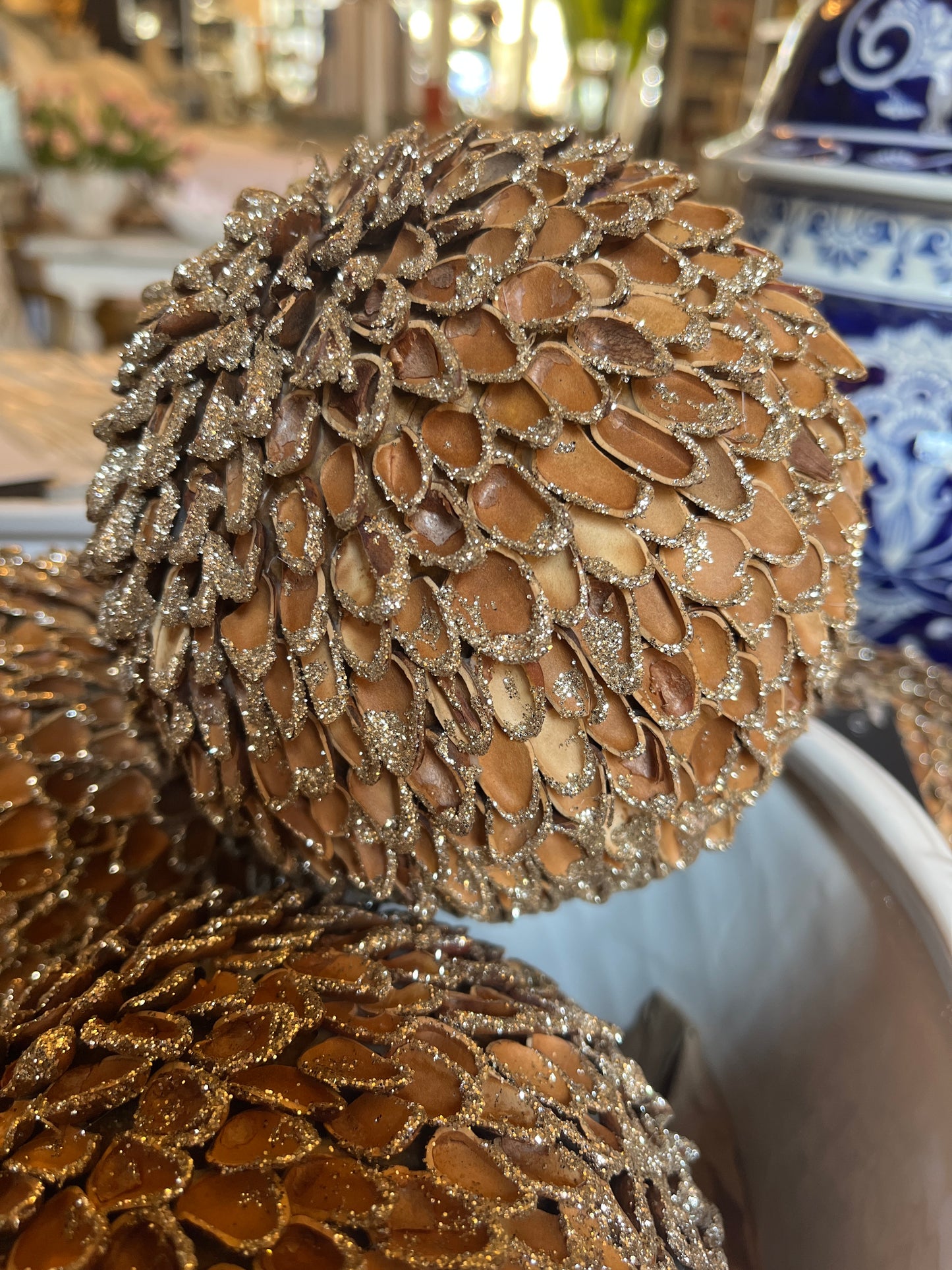 Round Pinecone Ornament