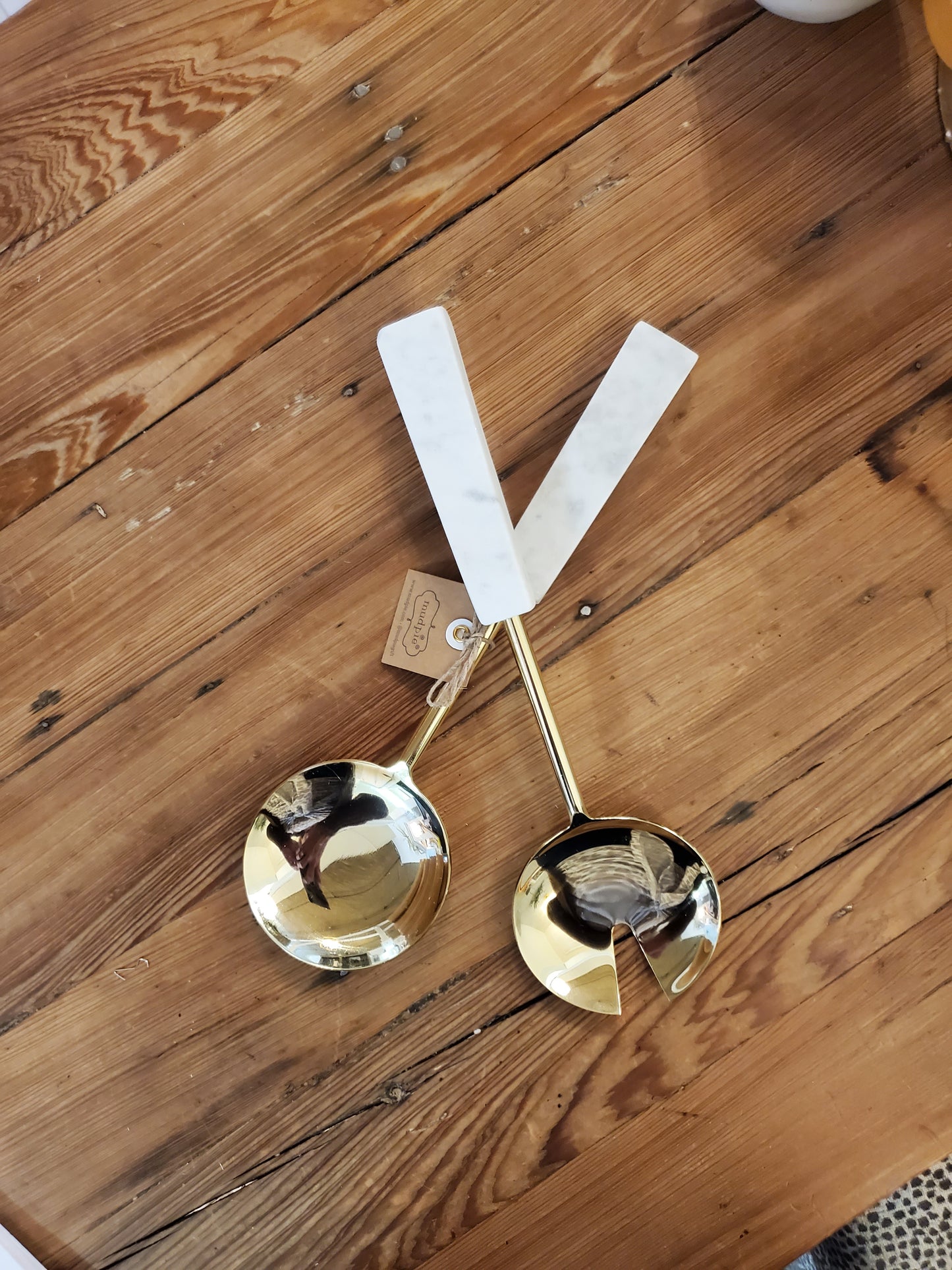 Gold Salad Servers Set