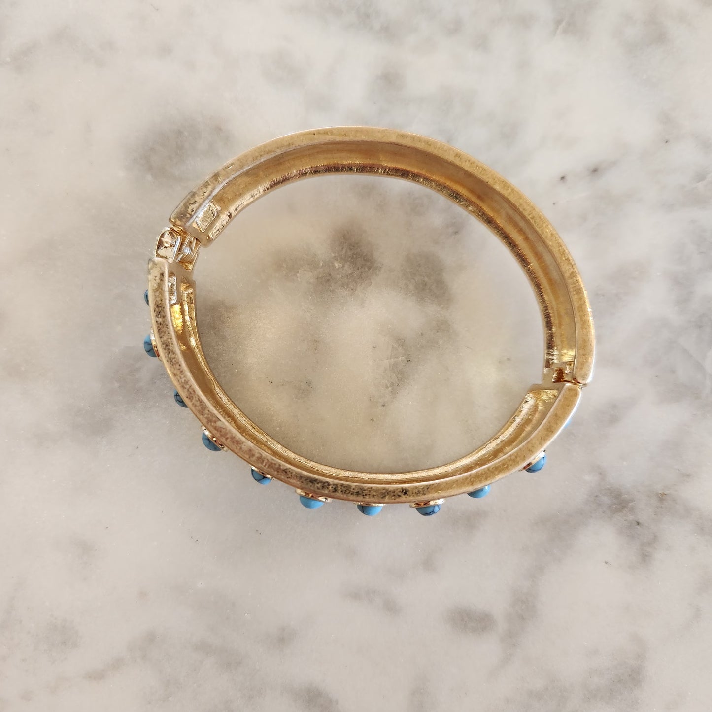 Yellowstone Turquoise Studded Hinge Bangle