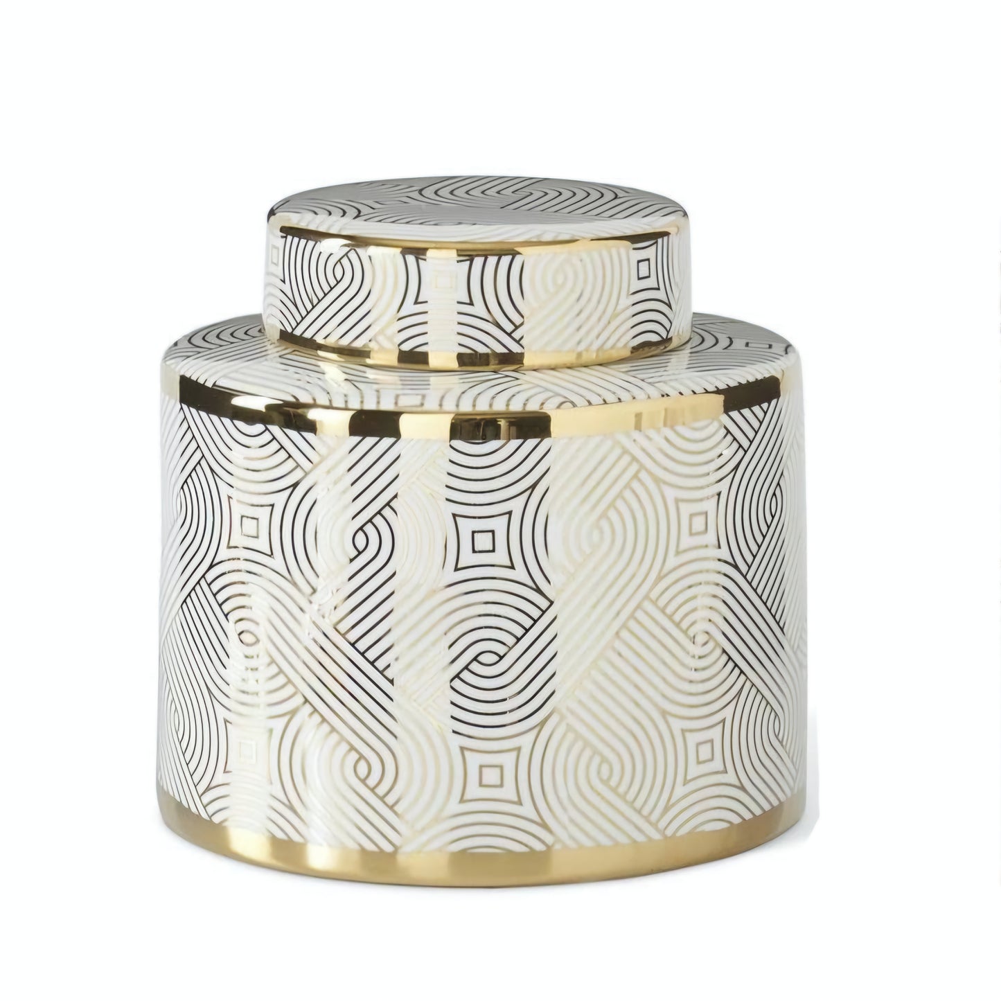 White & Gold Ginger Jars