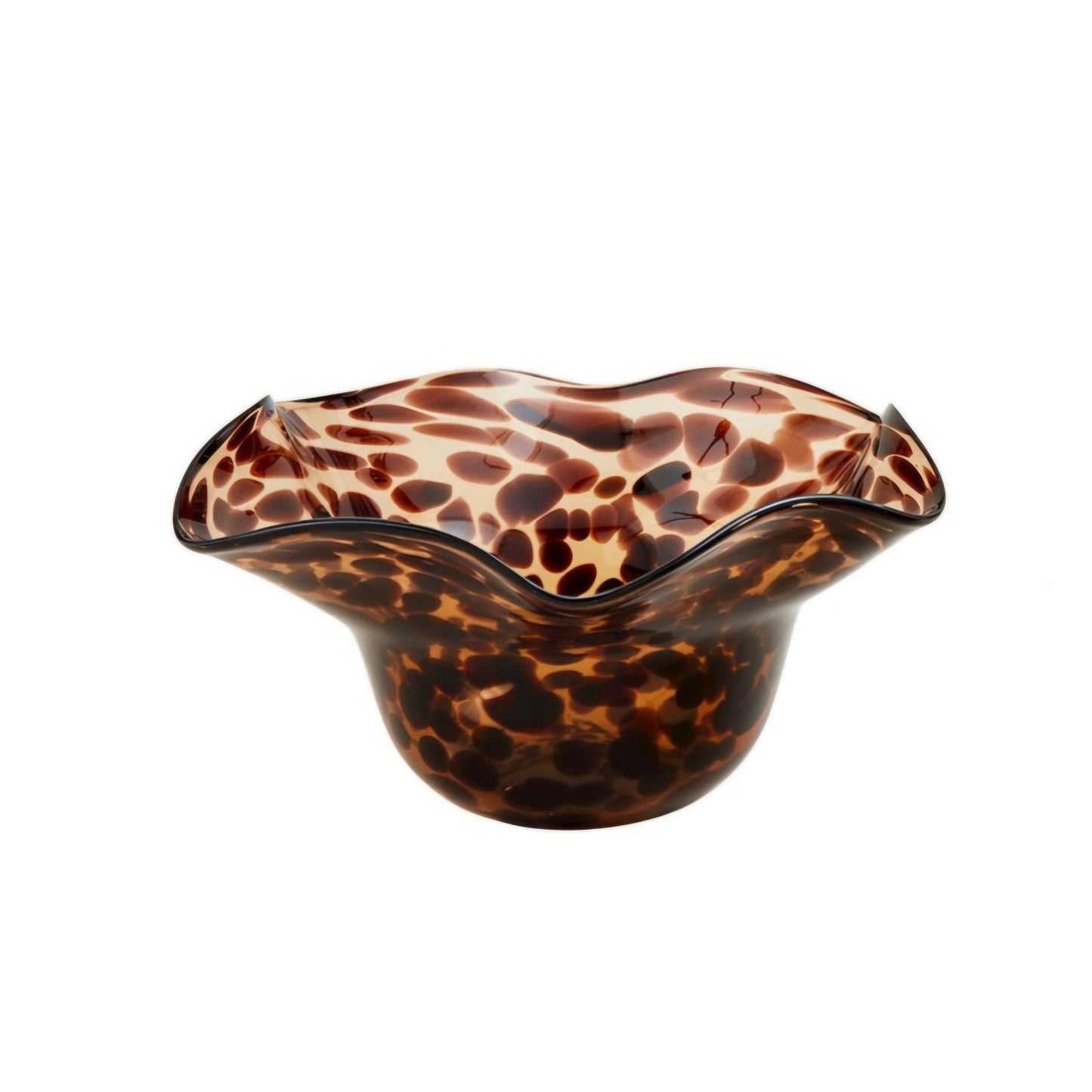 Ruffle Tortoise Glass Bowl