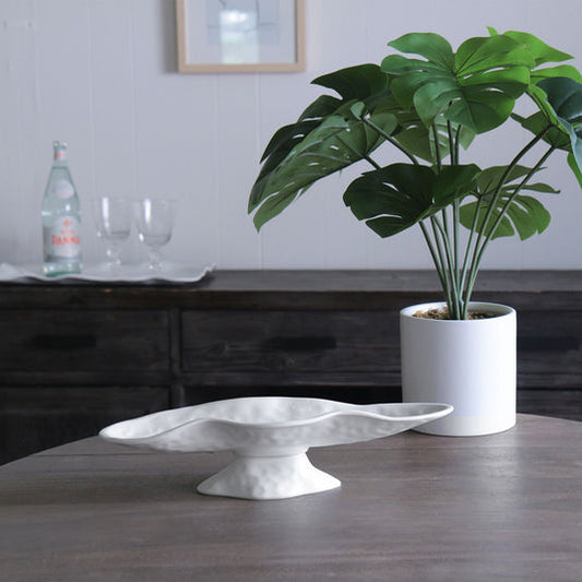 Vida Nube Oval Pedestal Melamine Cracker Tray