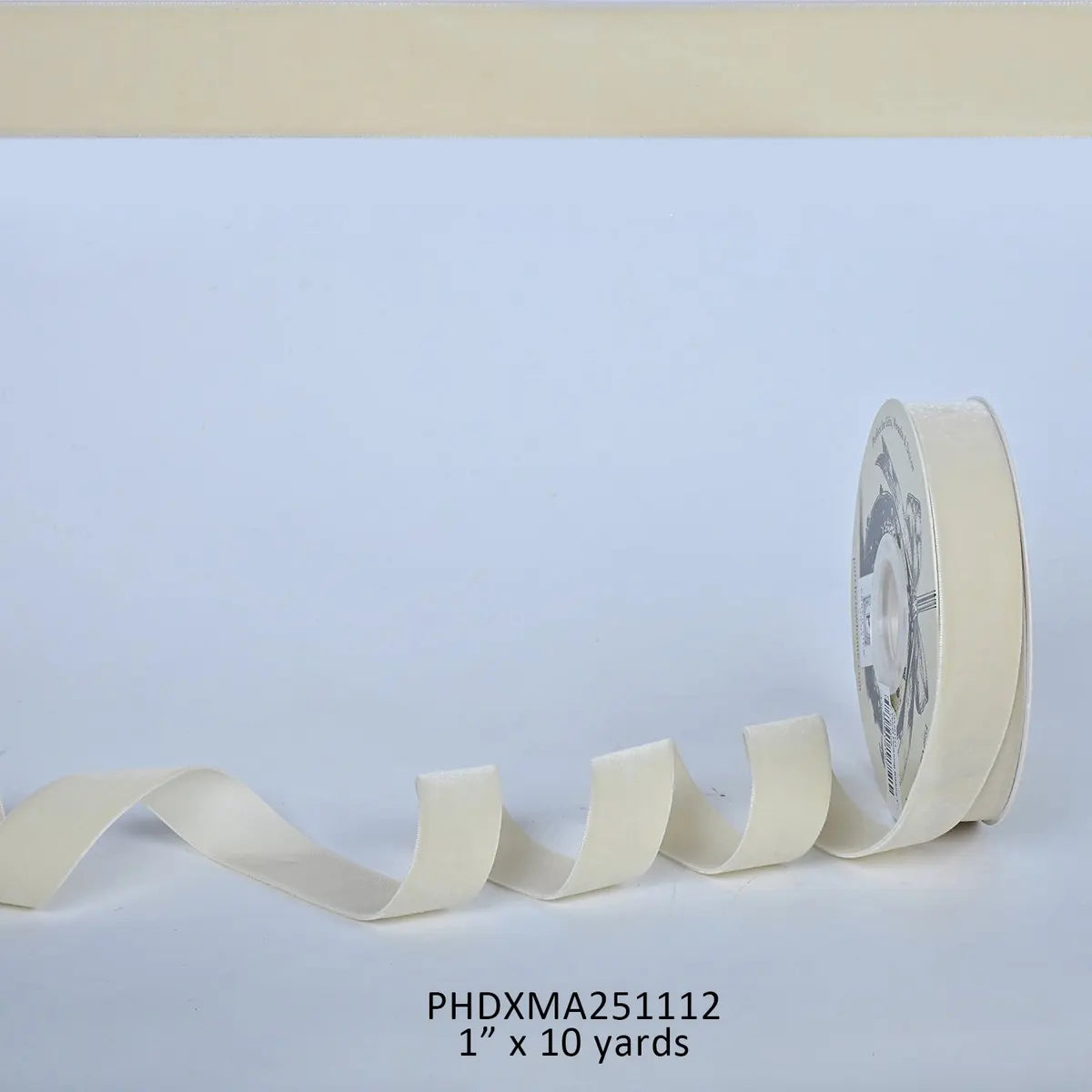 Ivory Velvet Finishing Ribbon 1"
