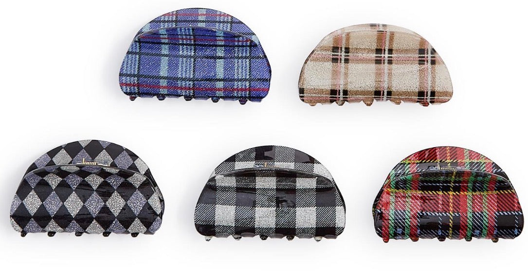 Plaid Claw Clip