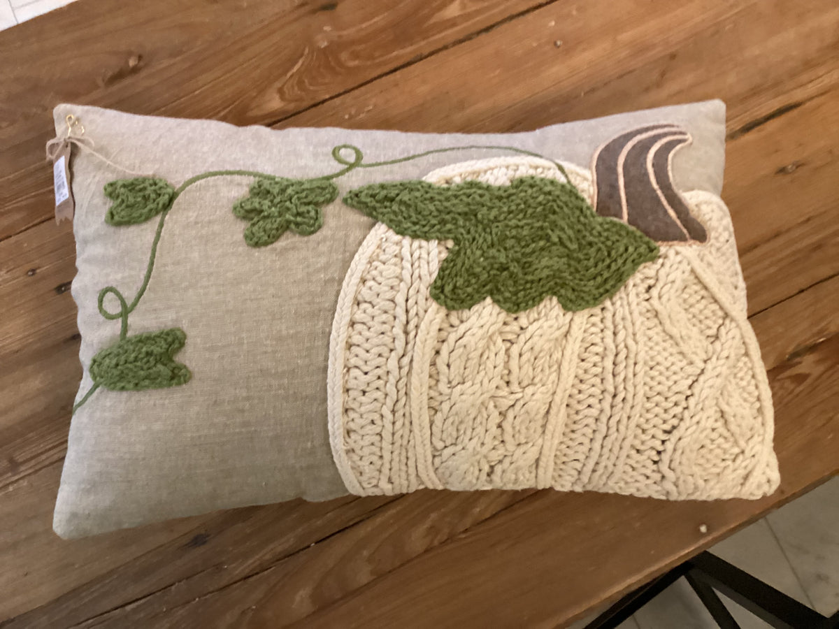 Lumber Knit Pumpkin Pillow