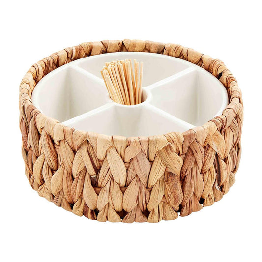 Hyacinth Toothpick Divided Bowl