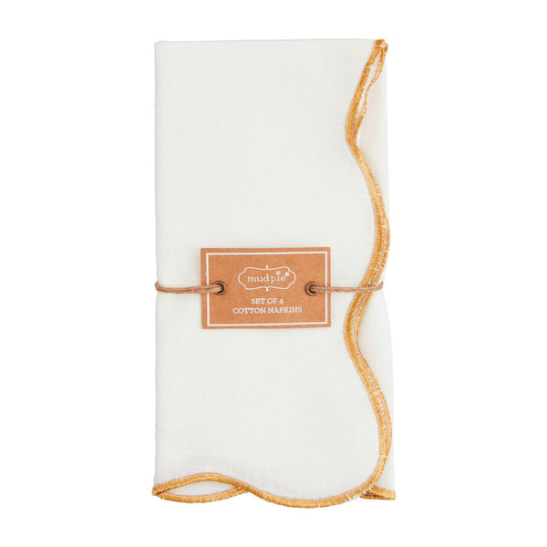Gold Scallop Napkins