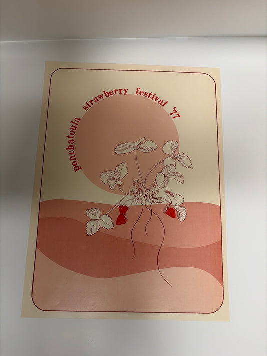 1977 Strawberry Festival Poster, unmatted Retro edition