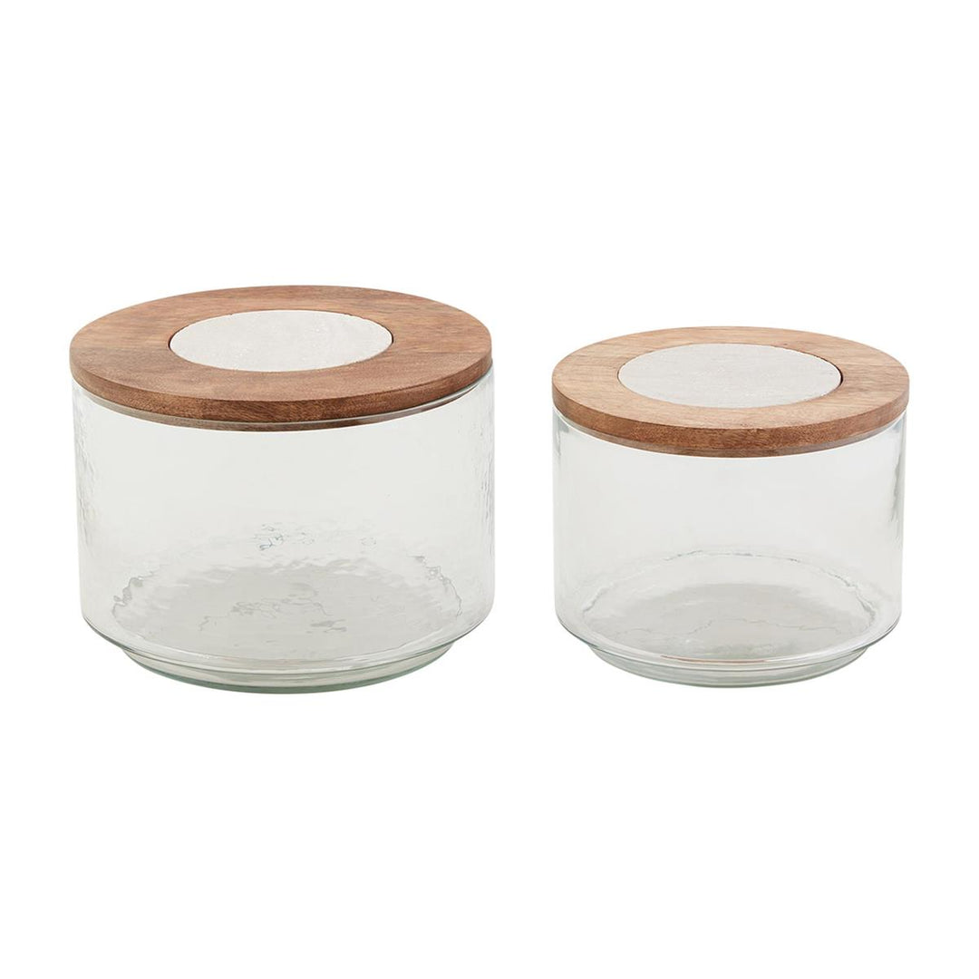 Travertine Lidded Bowls