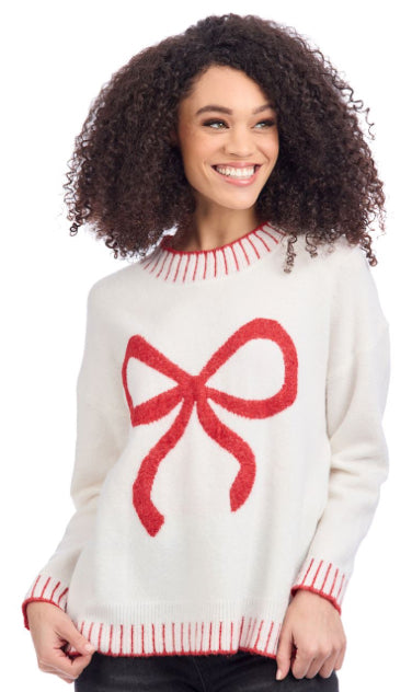 Wilder Bow White Sweater
