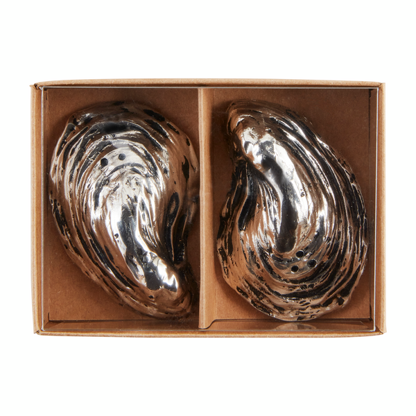 Metal Oyster Salt & Pepper