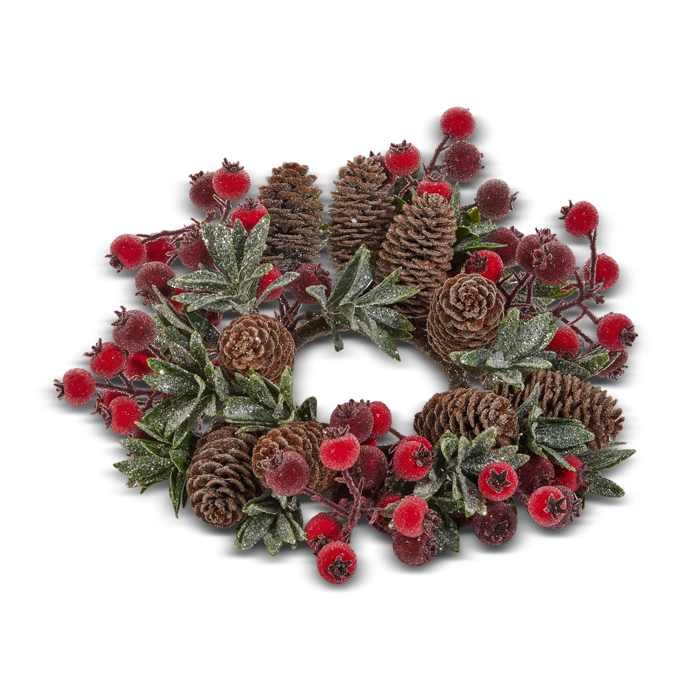 12” Iced Berry Candle Ring