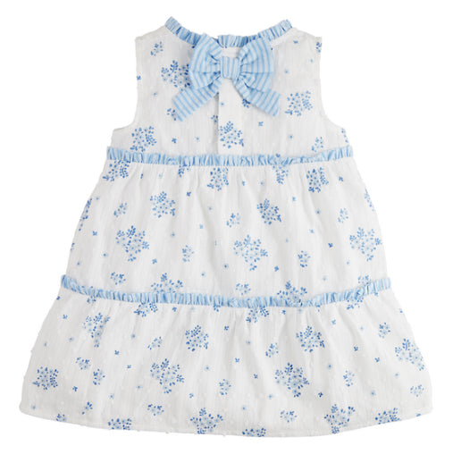 Blue Floral Tiered Dress 12-18 mo