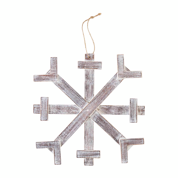 Medium wood Planked Snowflake