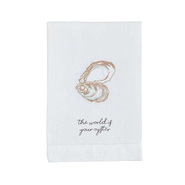World Oyster Embroidery Towel