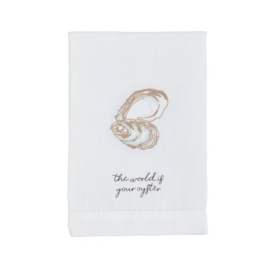 World Oyster Embroidery Towel