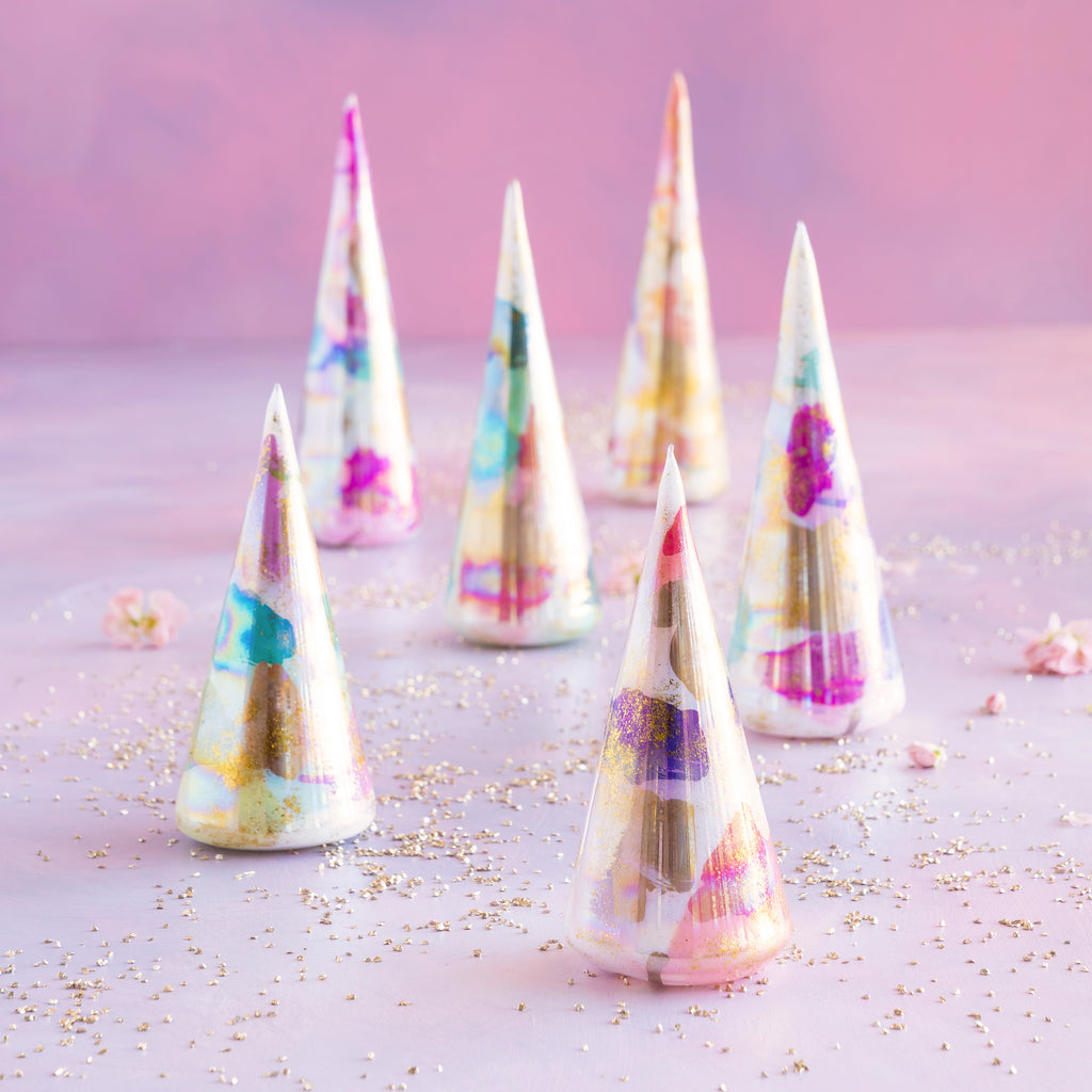 Glitterville Color Couture Cone Trees
