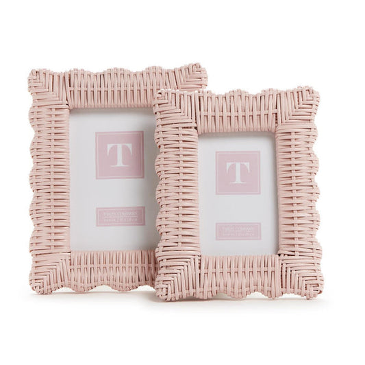 Pink Wicker Weave Frame