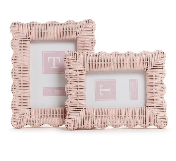 Pink Wicker Weave Frame