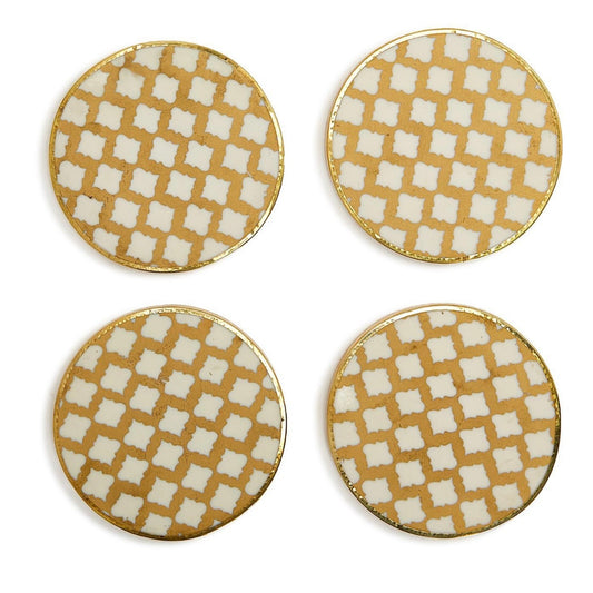 Gold Pattern Play Coasters