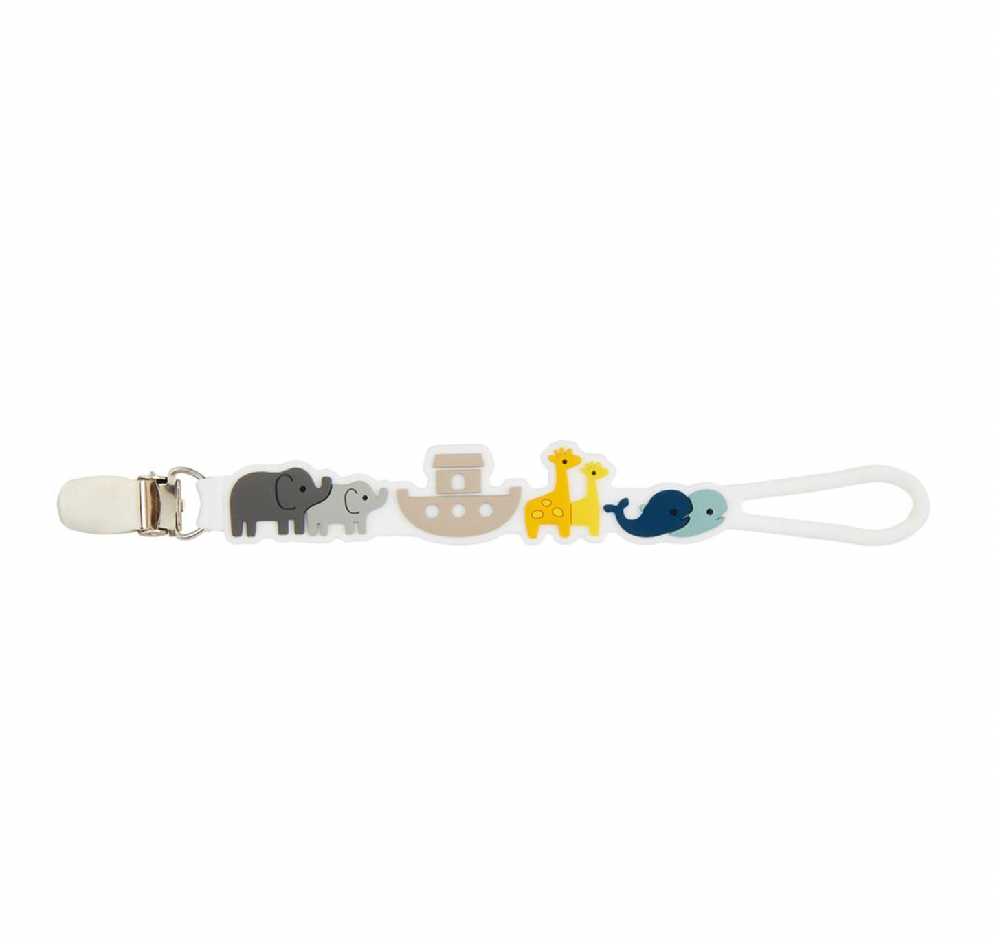 Noah’s Ark Silicone Pacifier Clip Strap