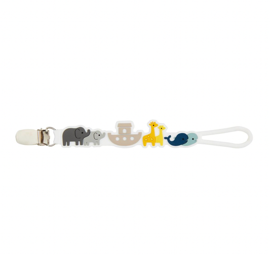 Noah’s Ark Silicone Pacifier Clip Strap