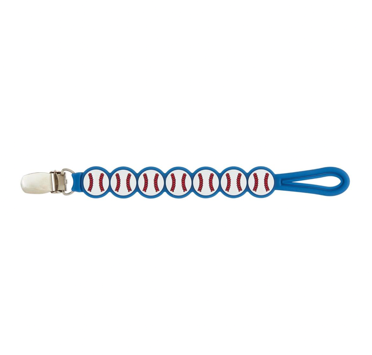Baseball Silicone Pacifier Clip Strap