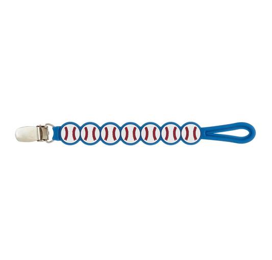 Baseball Silicone Pacifier Clip Strap