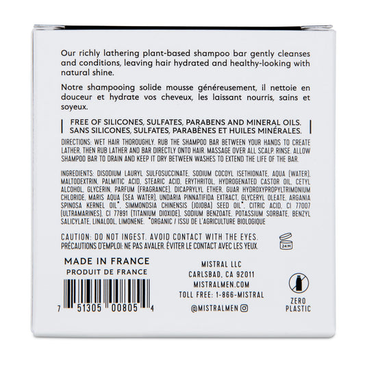 Mistral Men's Shampoo Bar Soap