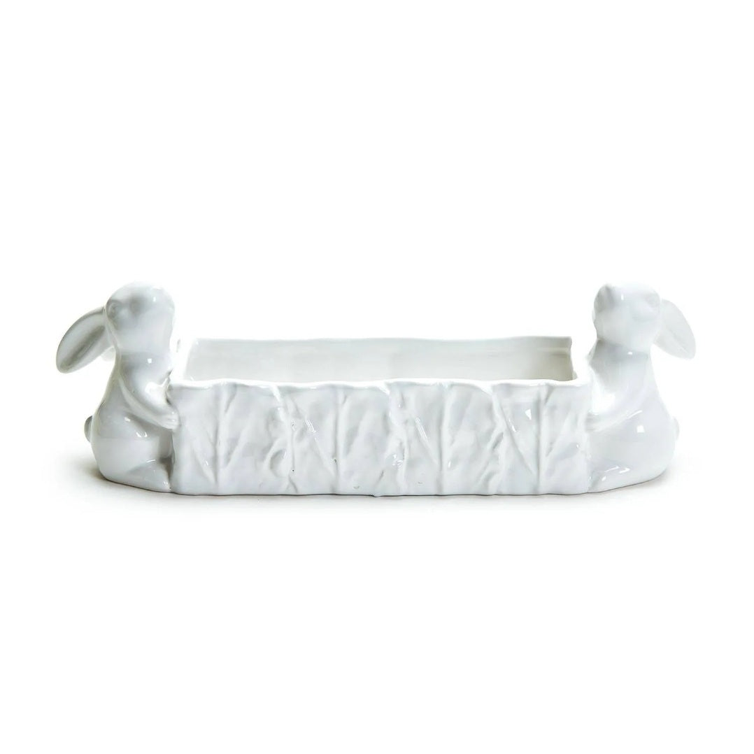Bunny and Cabbage Leaf Tidbit Bowl
