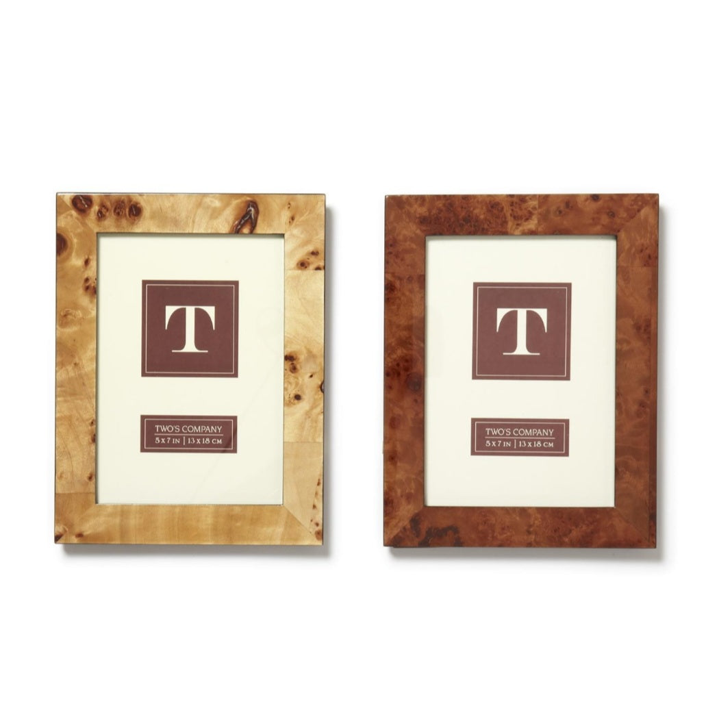 Burled Wood Frames
