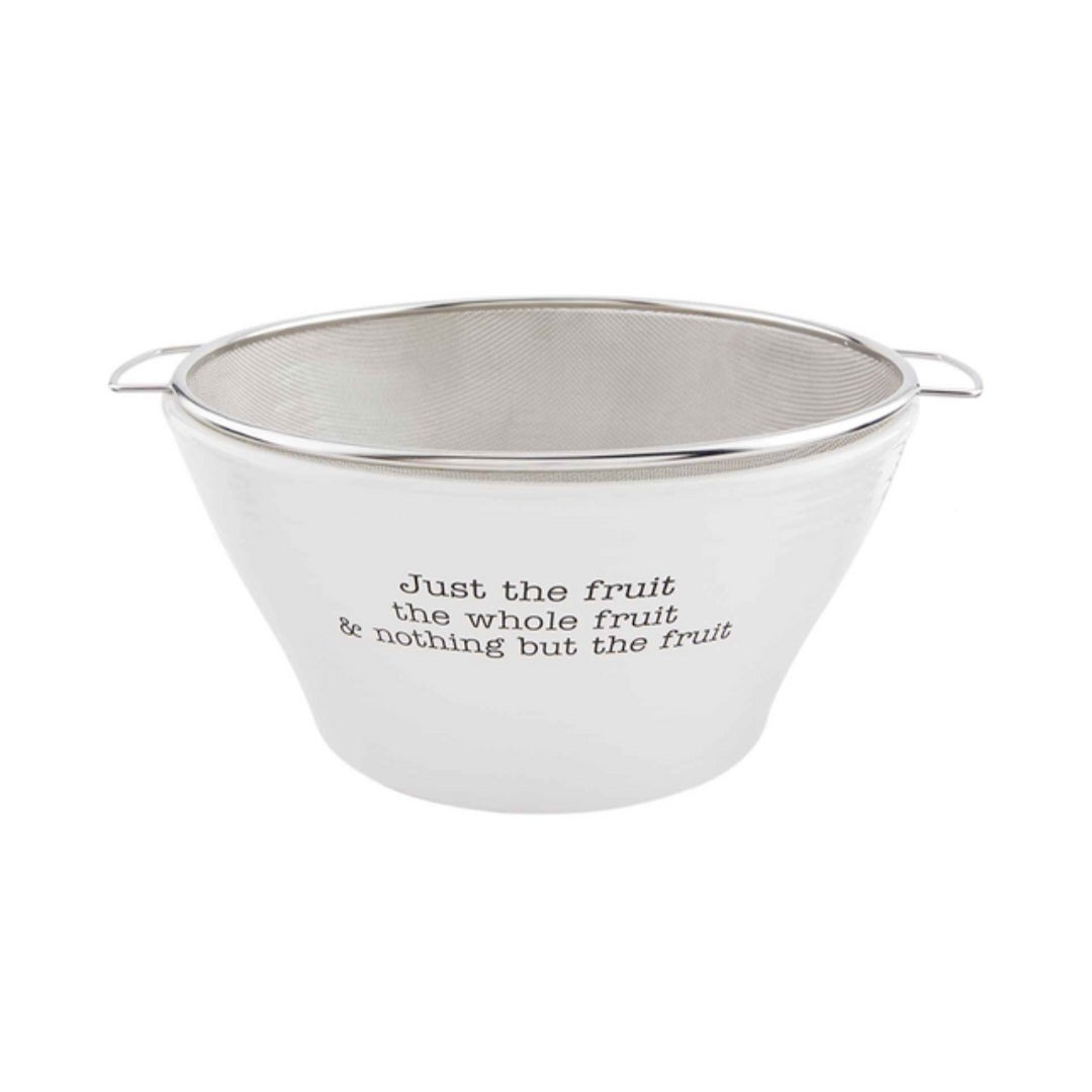 Fruit bowl with strainer
