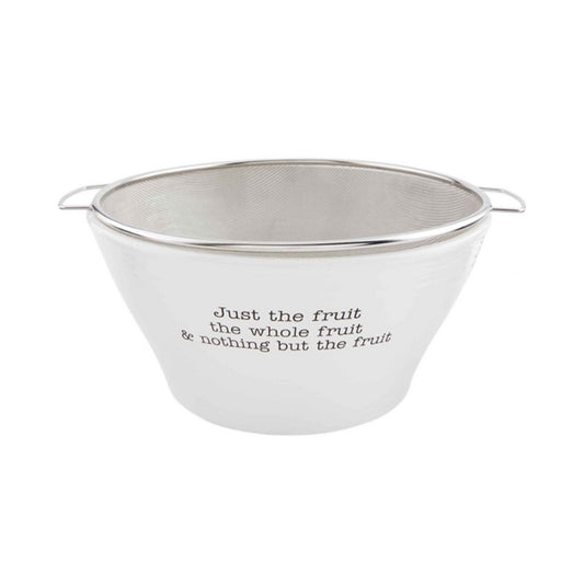 Fruit bowl with strainer