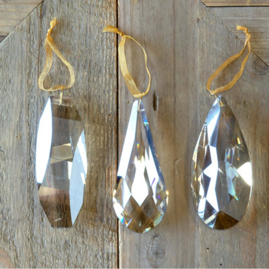 Faceted Crystal Gem Ornaments
