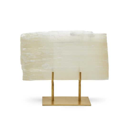 Selenite Slab on Stand