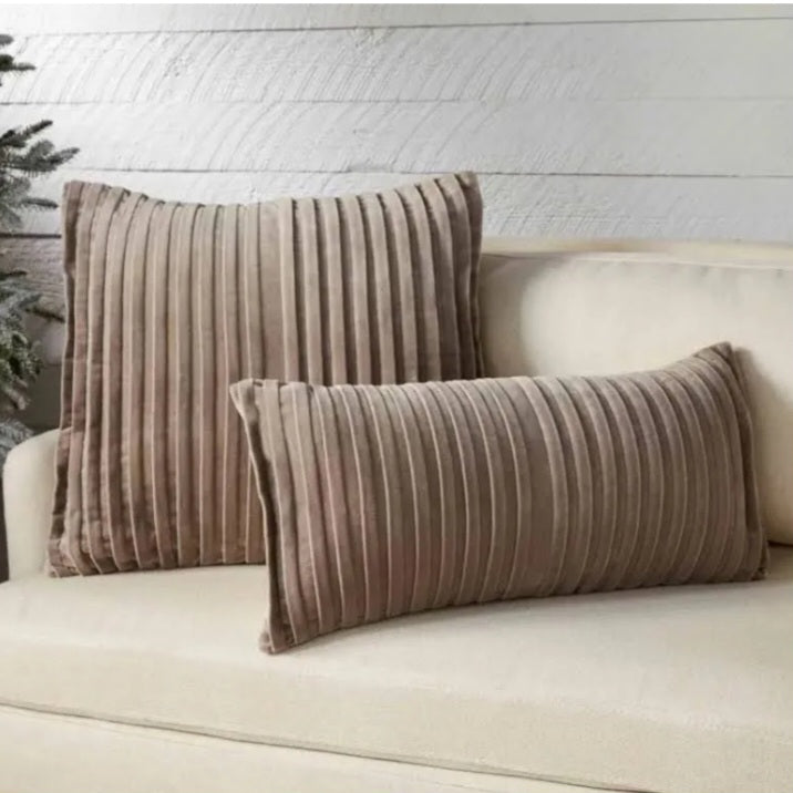Taupe Velvet Pillow