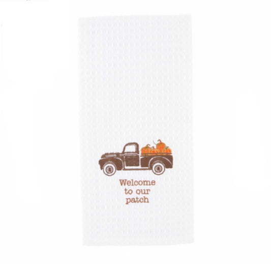 Thanksgiving Waffle Knit Towels