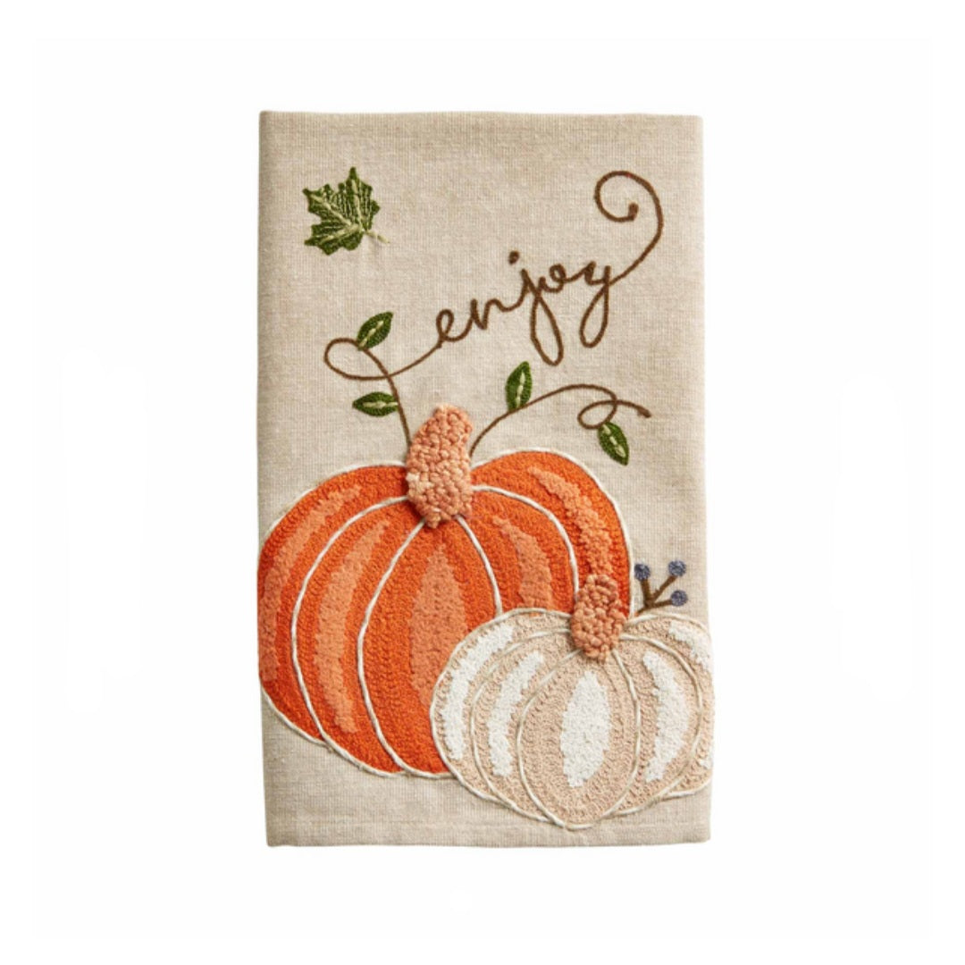 Embroidered Pumpkin Towel