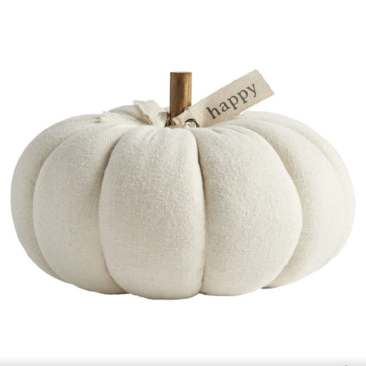 Medium Cream Pumpkin Sitter