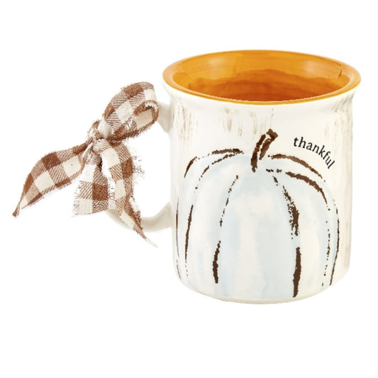 Blue Oversized Pumpkin Mug