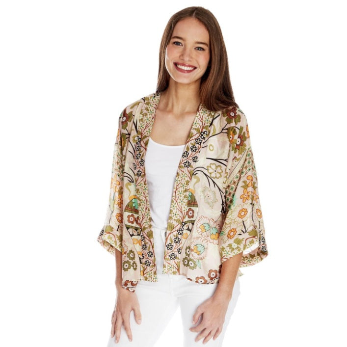 Floral Arch Short Kimono
