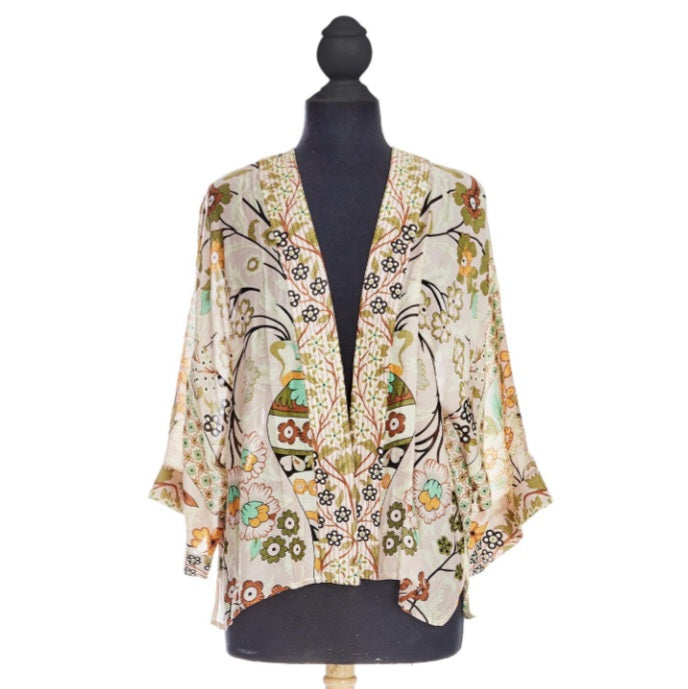 Floral Arch Short Kimono