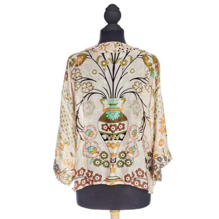 Floral Arch Short Kimono