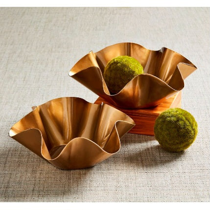 Brass Ruffle Bowl